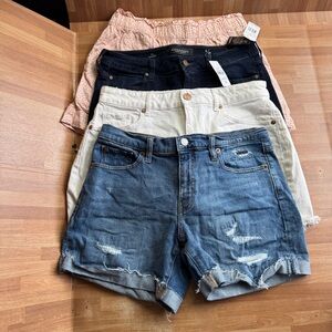 Loft,Liverpool,Abercrombie & Fitch , and gap cut off shorts bundle, size 8